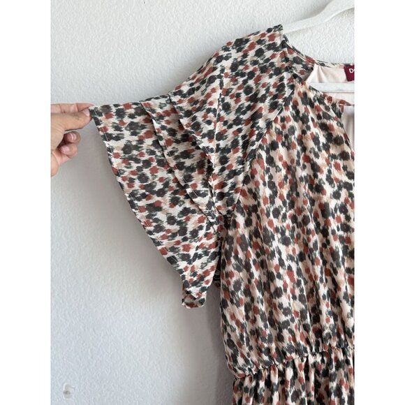 Downing Studio Short Sleeve‎ Long Dress Elastic Waist Lined Brown Olive 2X NEW - Picture 4 of 14